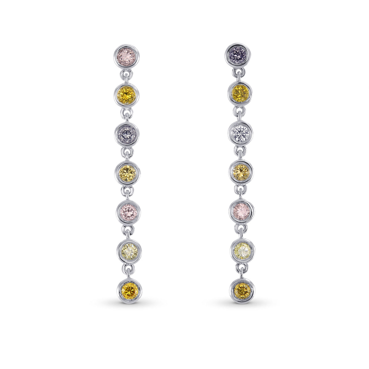 Mix Color Diamonds Drop Earrings