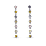 Mix Color Diamonds Drop Earrings