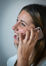 Pink & White Diamond Woven Band Ring