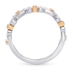 Pink Diamond Floral Band Ring