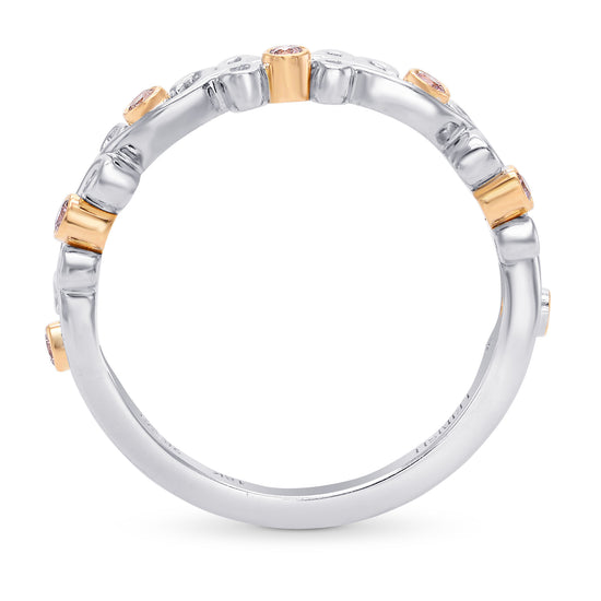 Pink Diamond Floral Band Ring