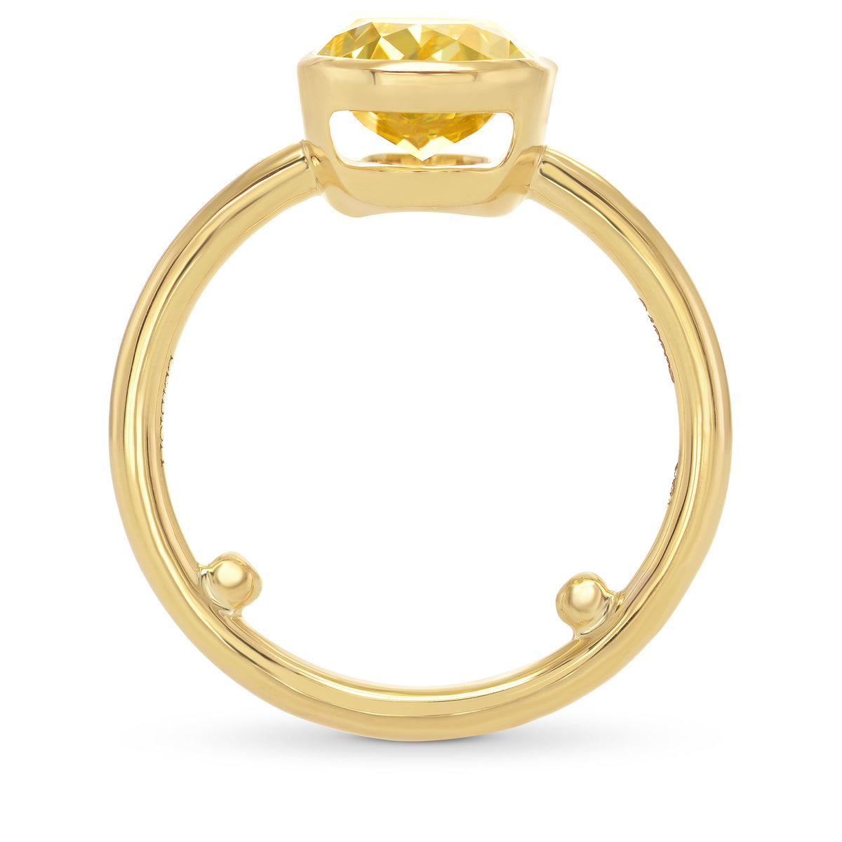 Fancy Vivid Yellow Oval Diamond Solitaire Ring