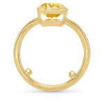 Fancy Vivid Yellow Oval Diamond Solitaire Ring