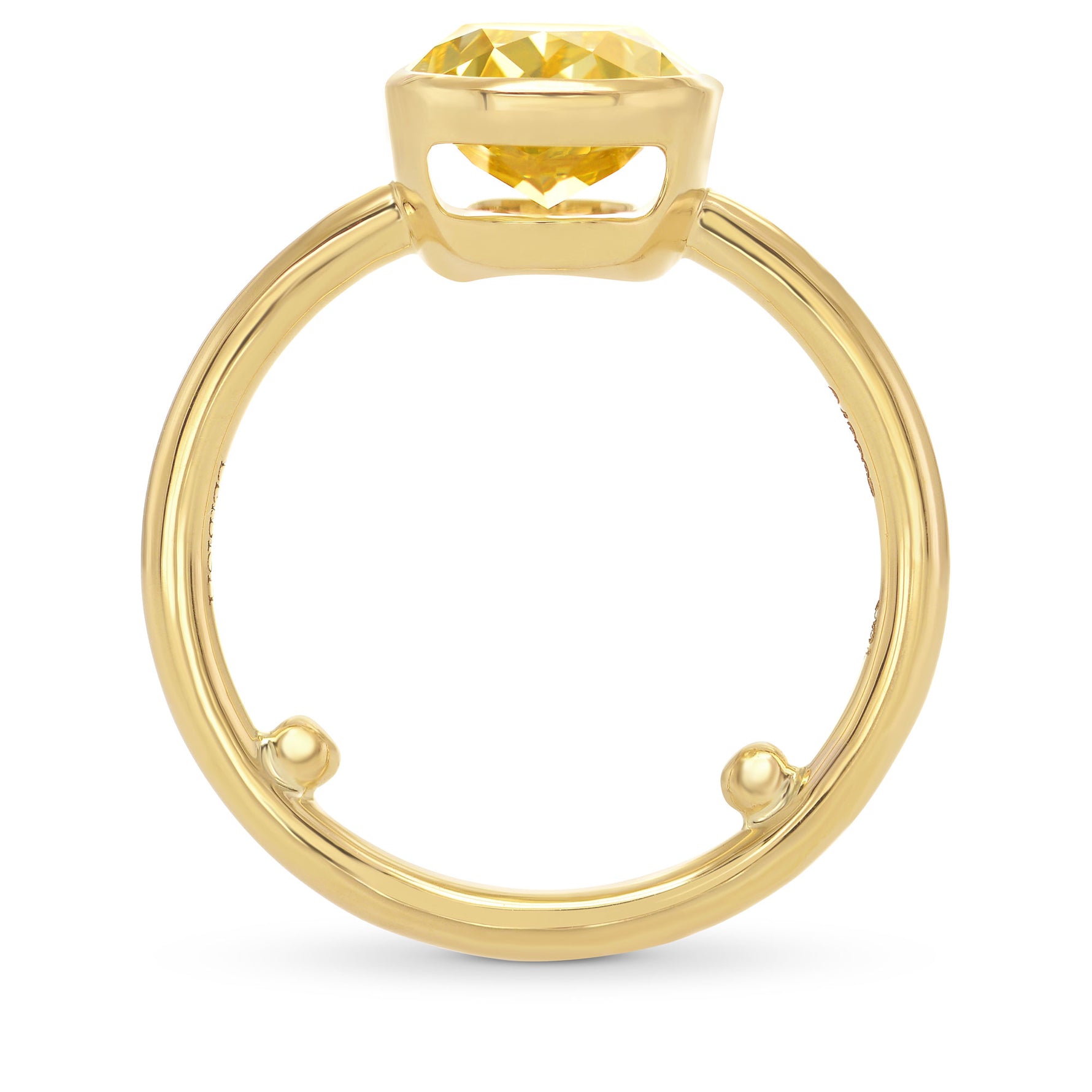 Fancy Vivid Yellow Oval Diamond Solitaire Ring