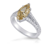 Fancy Brownish Yellow Marquise Diamond Ring