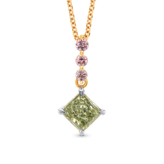 Chameleon Princess & Pink Diamond Drop Pendant