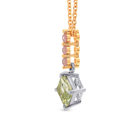 Chameleon Princess & Pink Diamond Drop Pendant