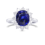 Royal Vivid Blue Sapphire & Diamond (Diana) Ring