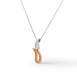 Fancy Pink and White Pave Diamond Teardrop Pendant