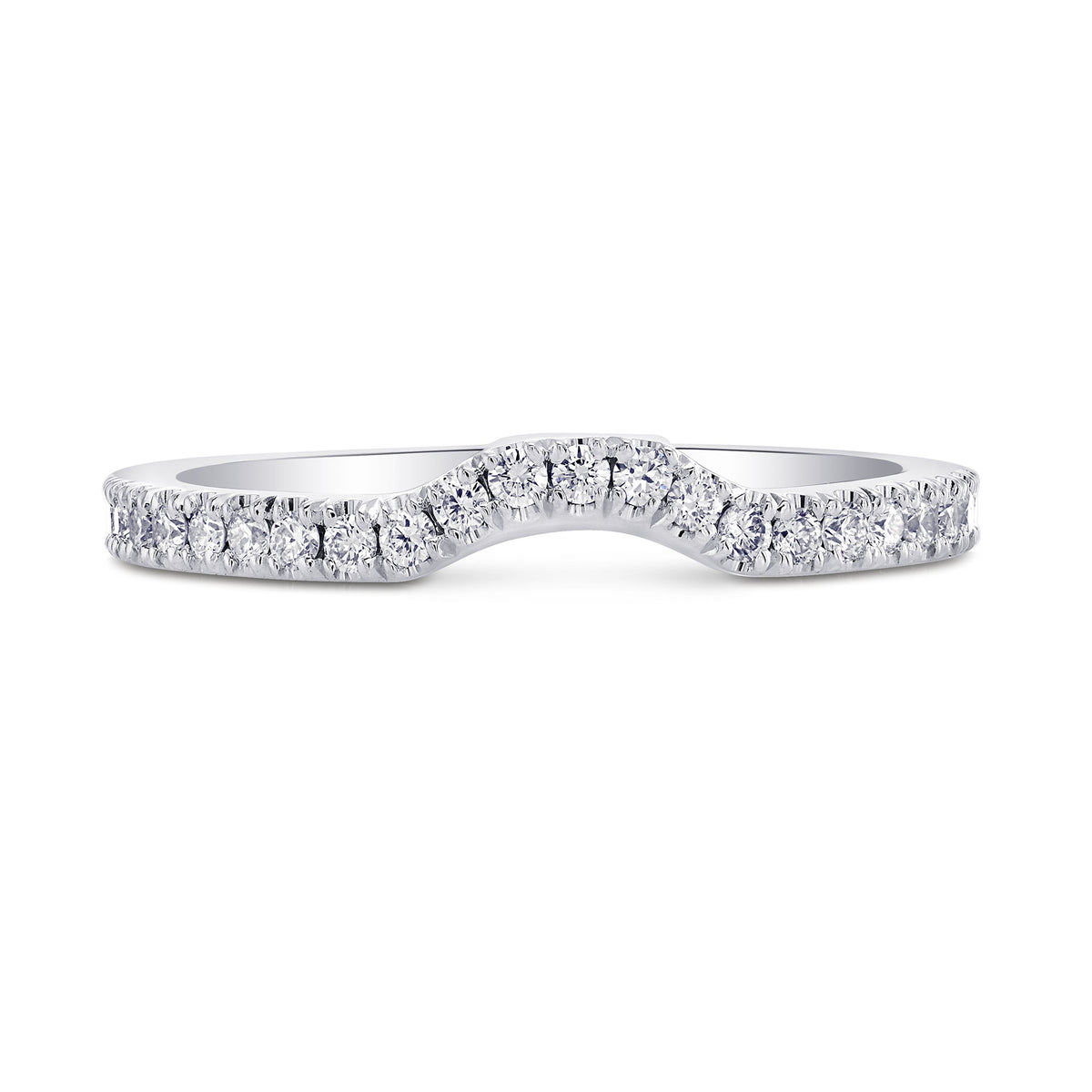 Contoured Diamond Band Ring