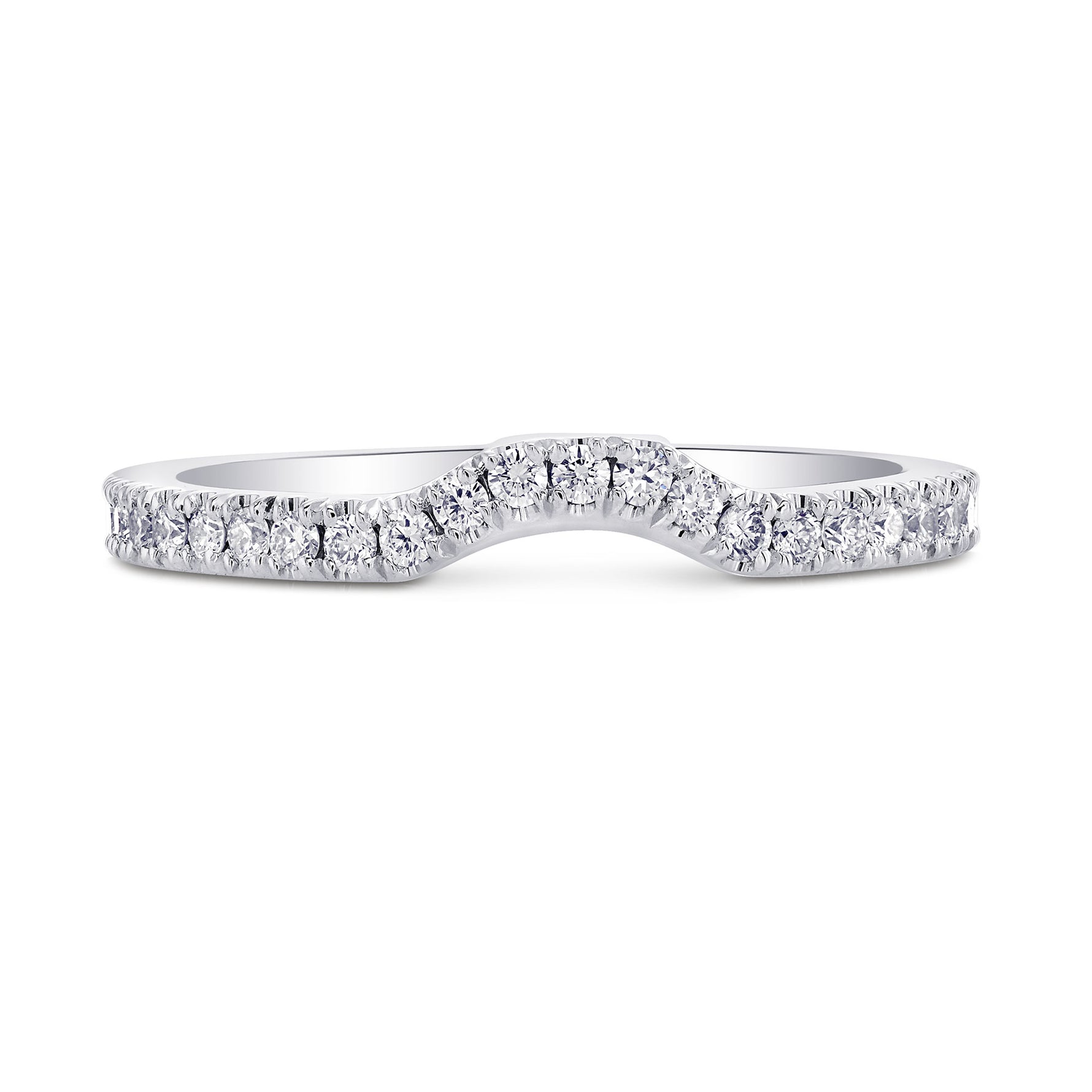 Contoured Diamond Band Ring
