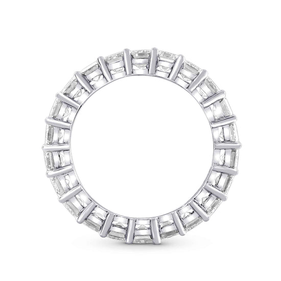 Platinum Emerald-Cut Diamond Full Eternity Band Ring - 2