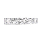 Platinum Cushion-Cut Diamond Full Eternity Band Ring