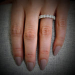 Platinum Cushion-Cut Diamond Full Eternity Band Ring - 4