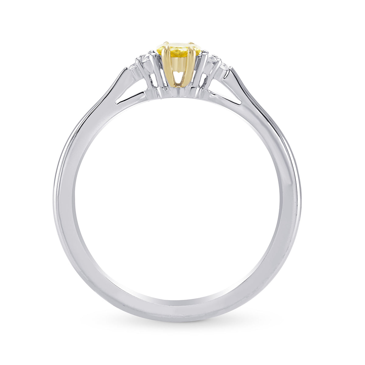 Fancy Intense Yellow Hexagonal Diamond Ring