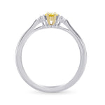 Fancy Intense Yellow Hexagonal Diamond Ring