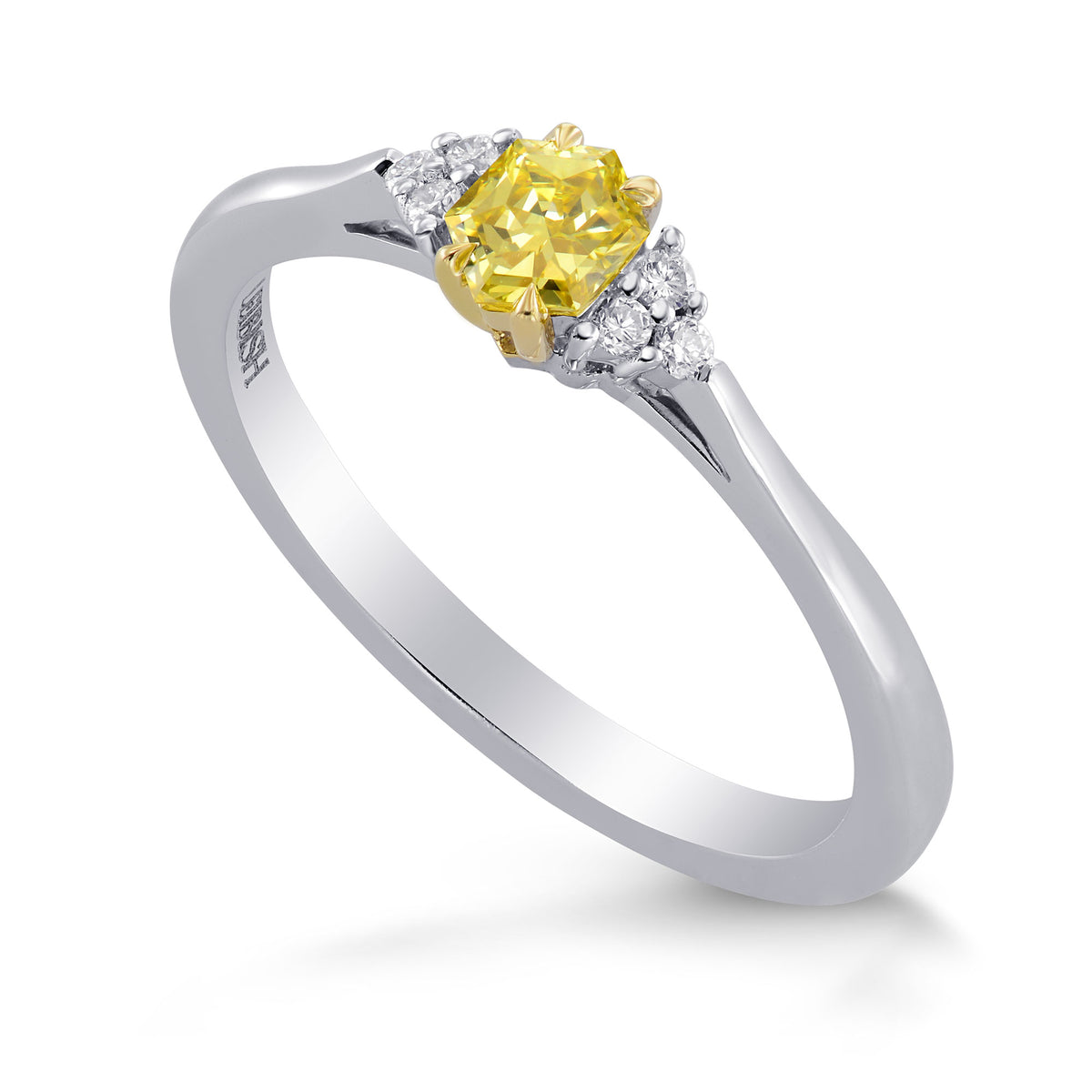 Fancy Intense Yellow Hexagonal Diamond Ring