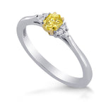 Fancy Intense Yellow Hexagonal Diamond Ring