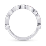 Platinum Pink & White Diamond Designer Band Ring