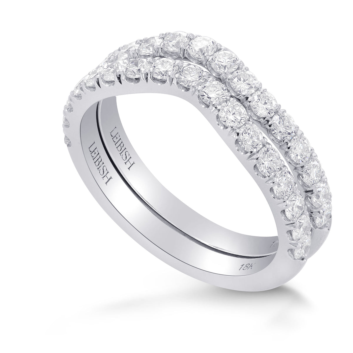 Custom Contoured Diamond Band Rings