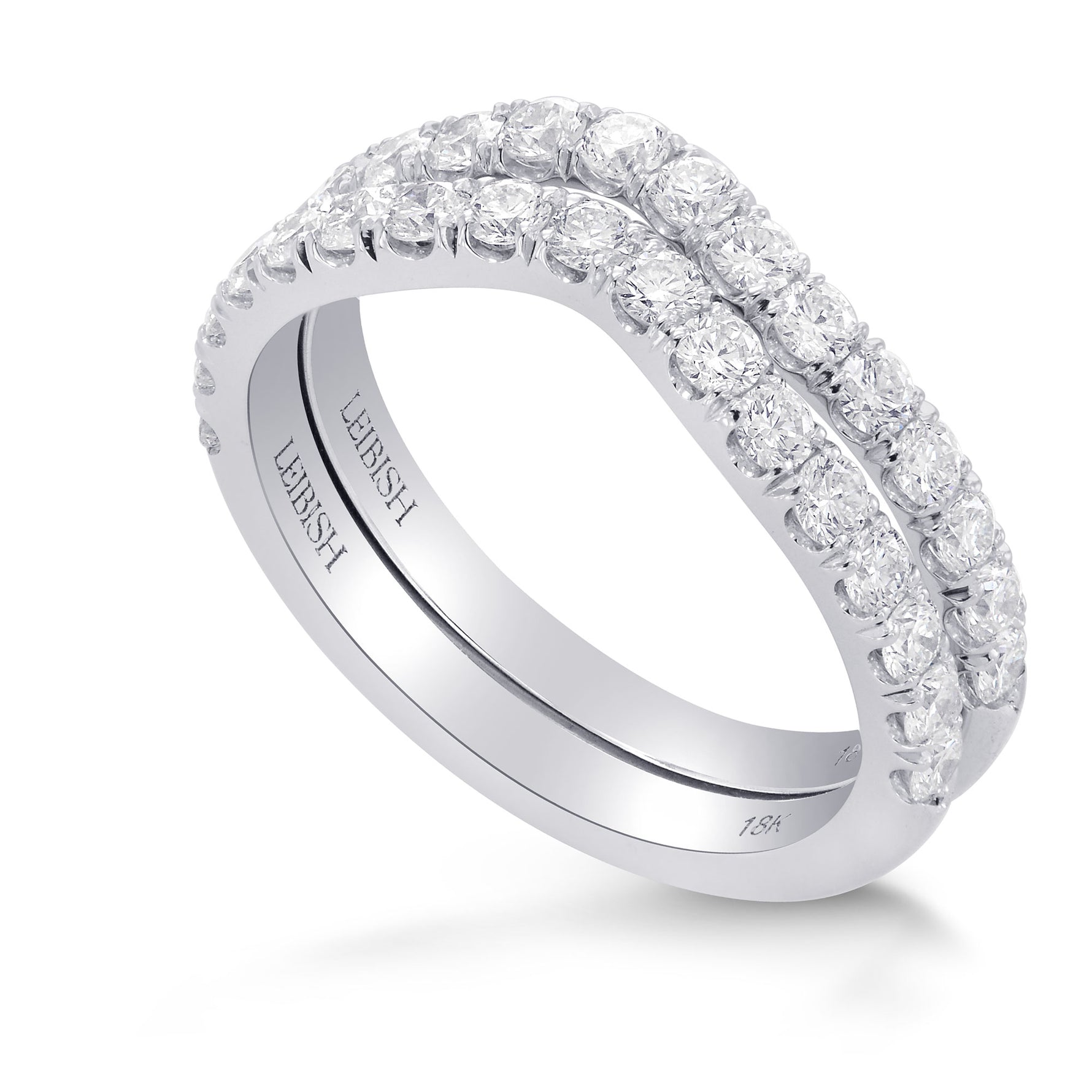 Custom Contoured Diamond Band Rings