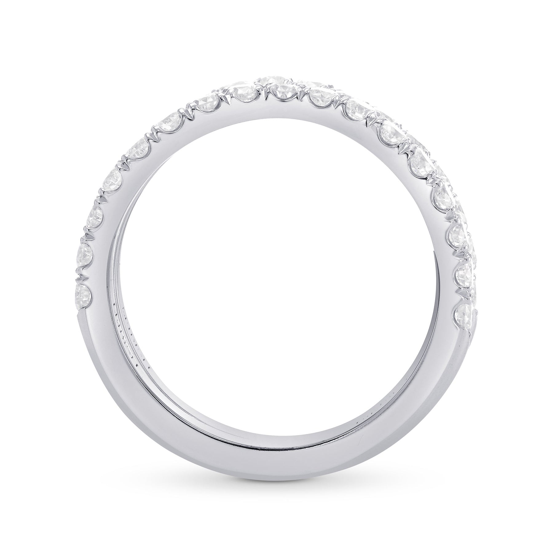 Custom Contoured Diamond Band Rings