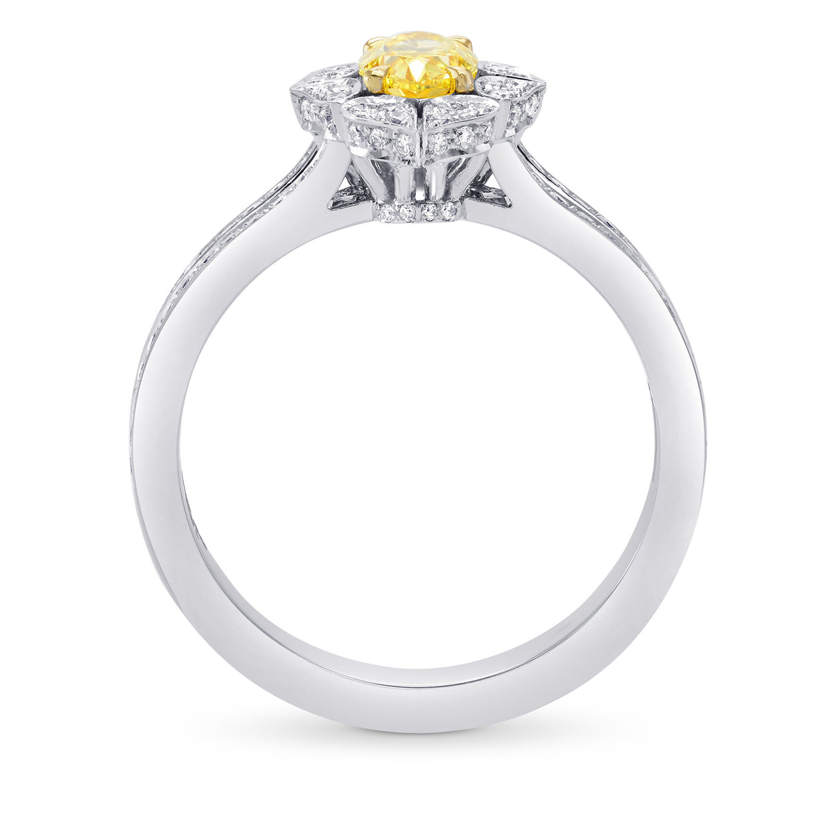 Fancy Intense Yellow Diamond Dress Ring