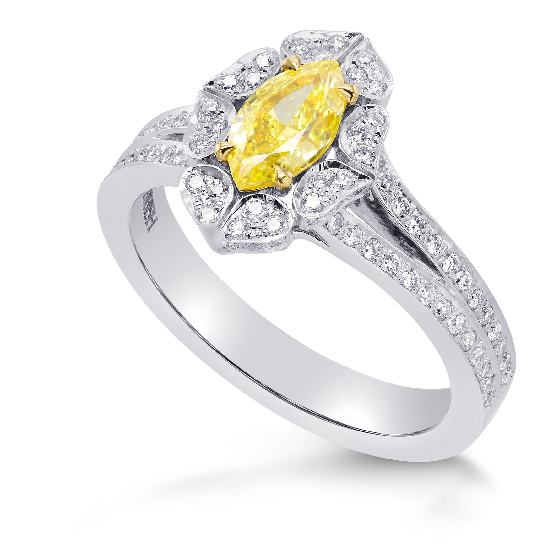 Fancy Intense Yellow Diamond Dress Ring