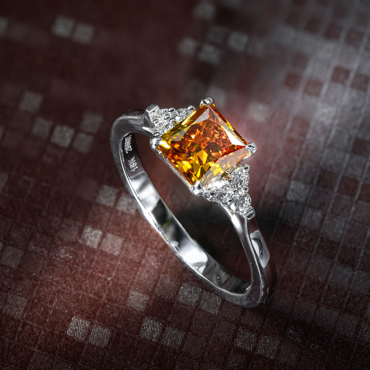 Orange Princess Diamond Ring