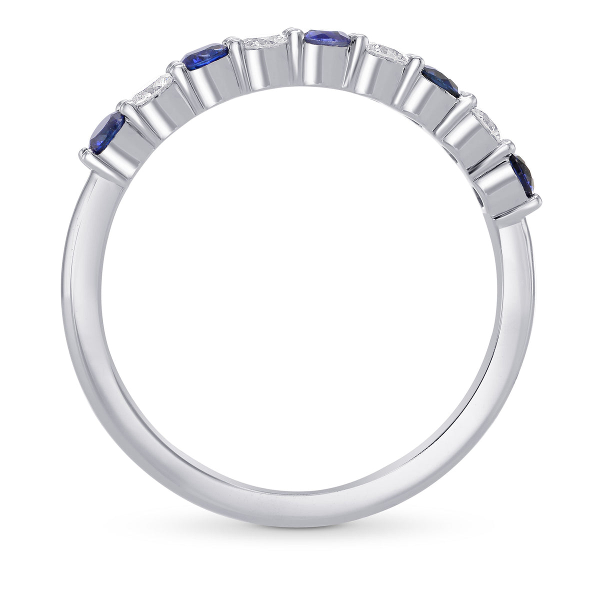 Sapphire & Diamond Band Ring