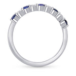 Sapphire & Diamond Band Ring