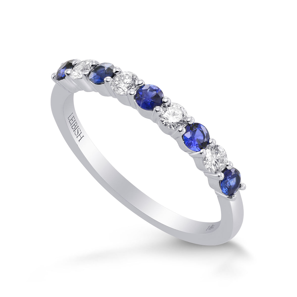 Sapphire & Diamond Band Ring