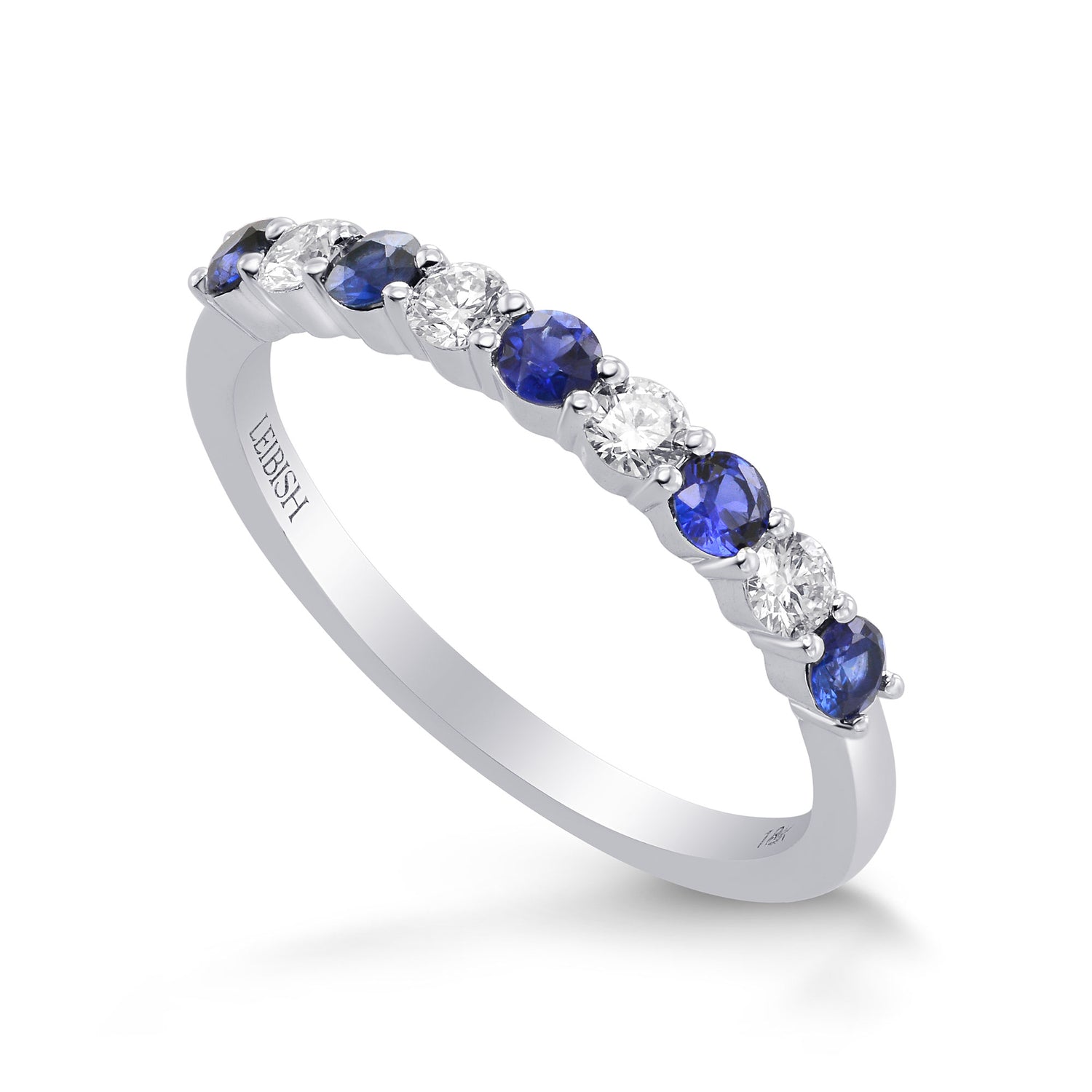 Sapphire & Diamond Band Ring