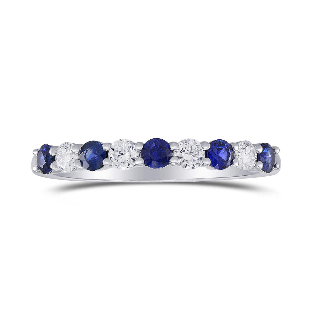 Sapphire & Diamond Band Ring