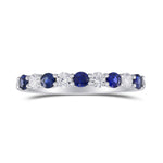 Sapphire & Diamond Band Ring