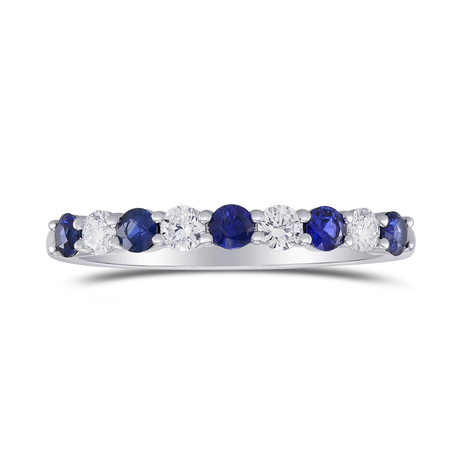 Sapphire & Diamond Band Ring