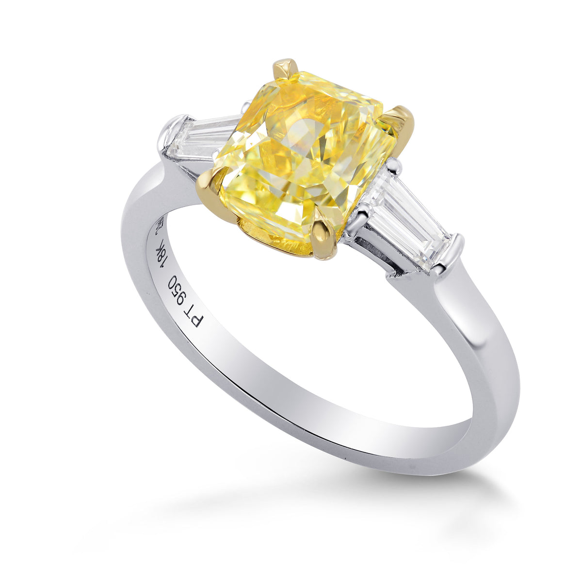 Fancy Yellow Radiant Diamond Ring