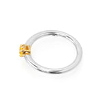 Fancy Vivid Orangy Yellow Diamond Heart Solitaire Ring