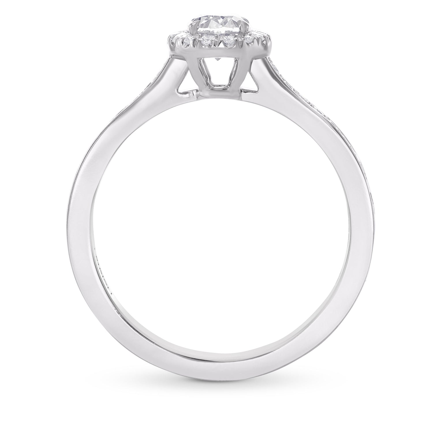 Oval Diamond Halo Ring