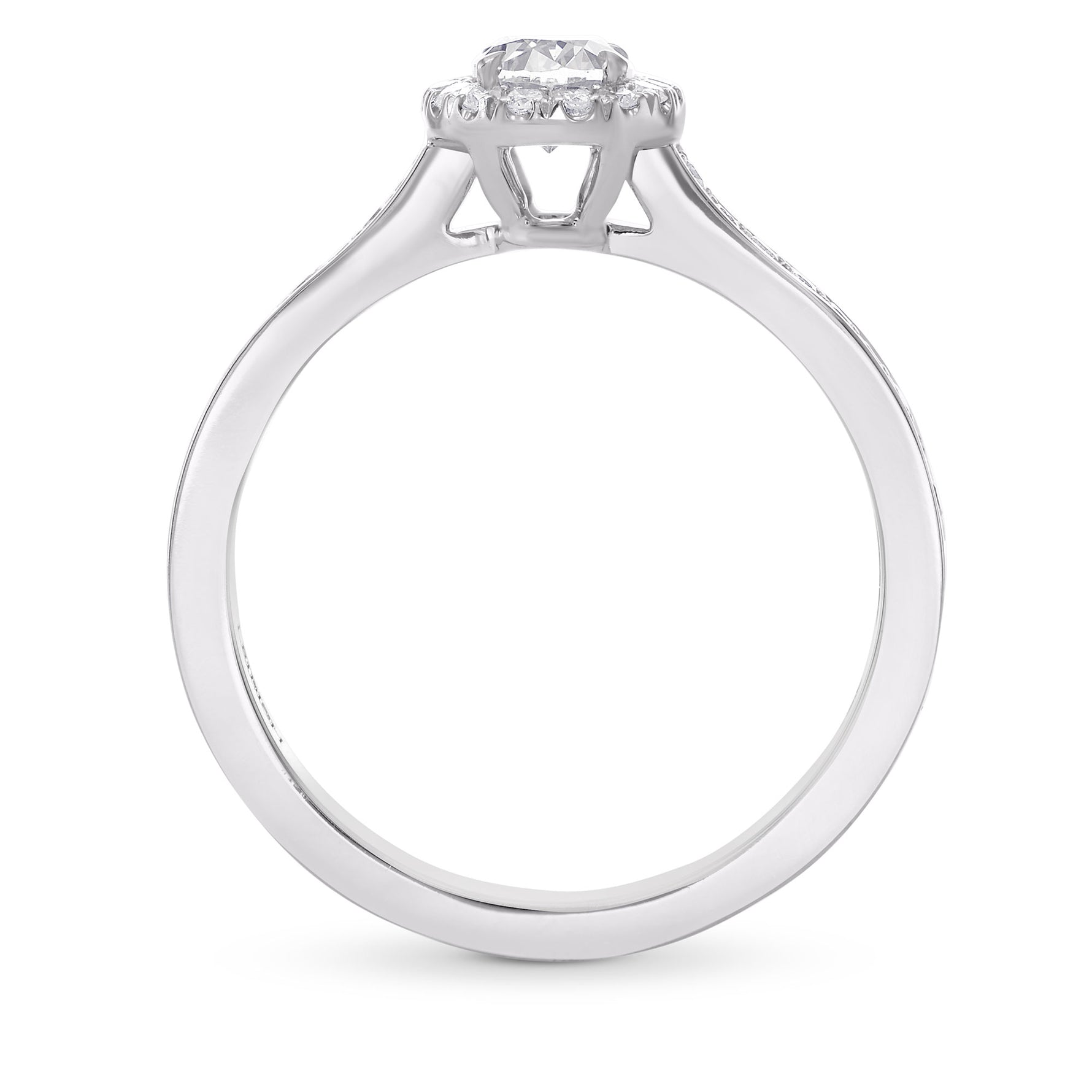 Oval Diamond Halo Ring