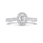 Oval Diamond Halo Ring