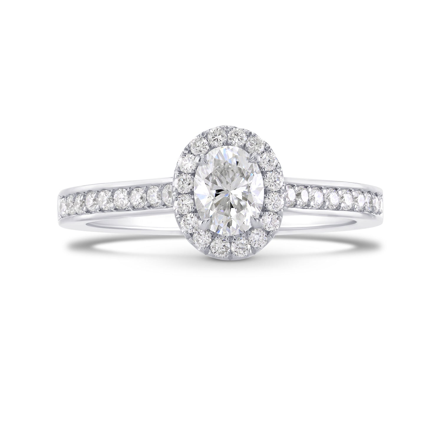 Oval Diamond Halo Ring