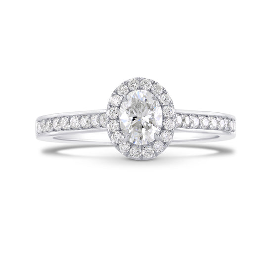 Oval Diamond Halo Ring