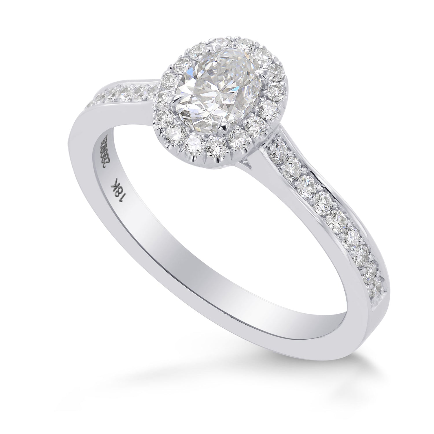 Oval Diamond Halo Ring