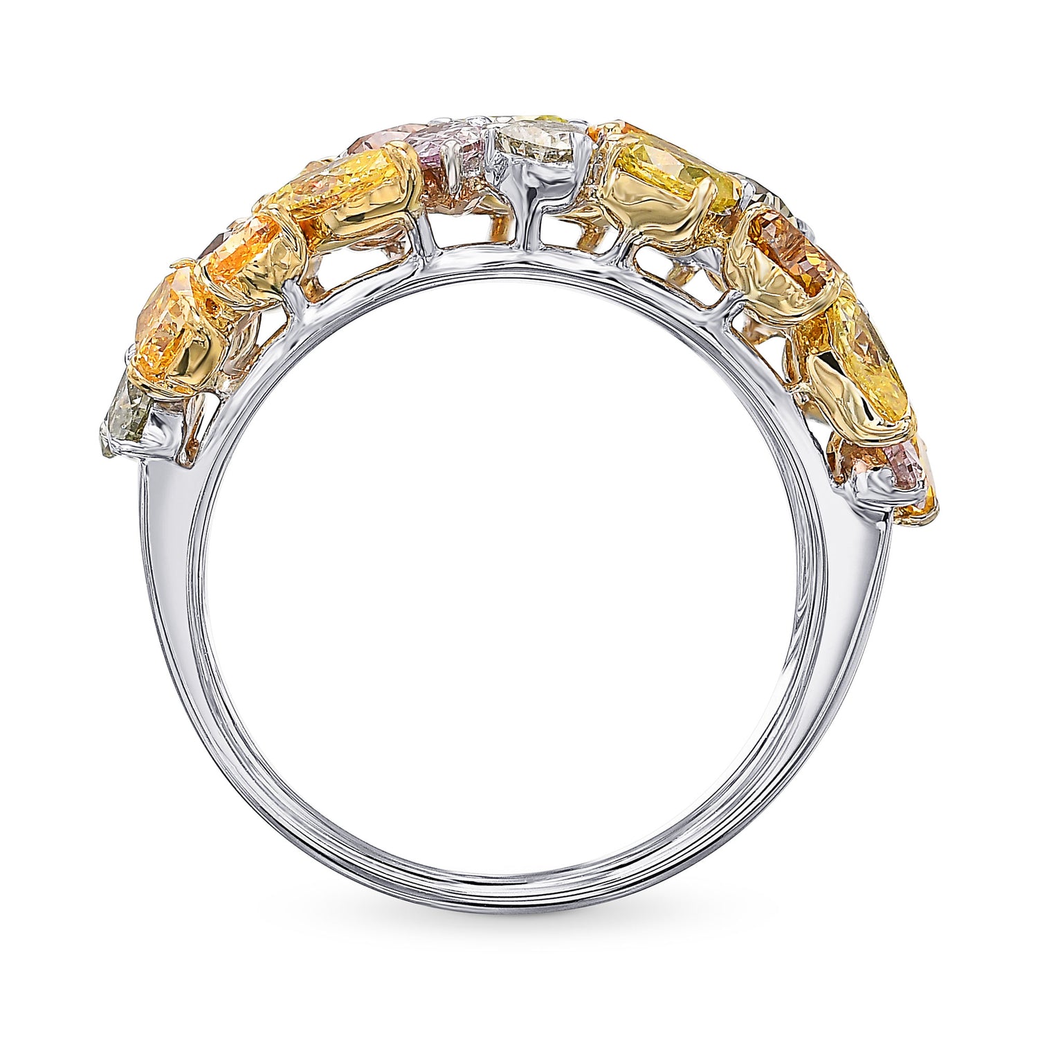 Mix Fancy Color Collage Designer Diamond Ring 