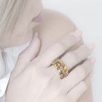 Mix Fancy Color Collage Designer Diamond Ring 