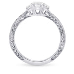 3 Stone Emerald-Cut Diamond Vintage-style Ring