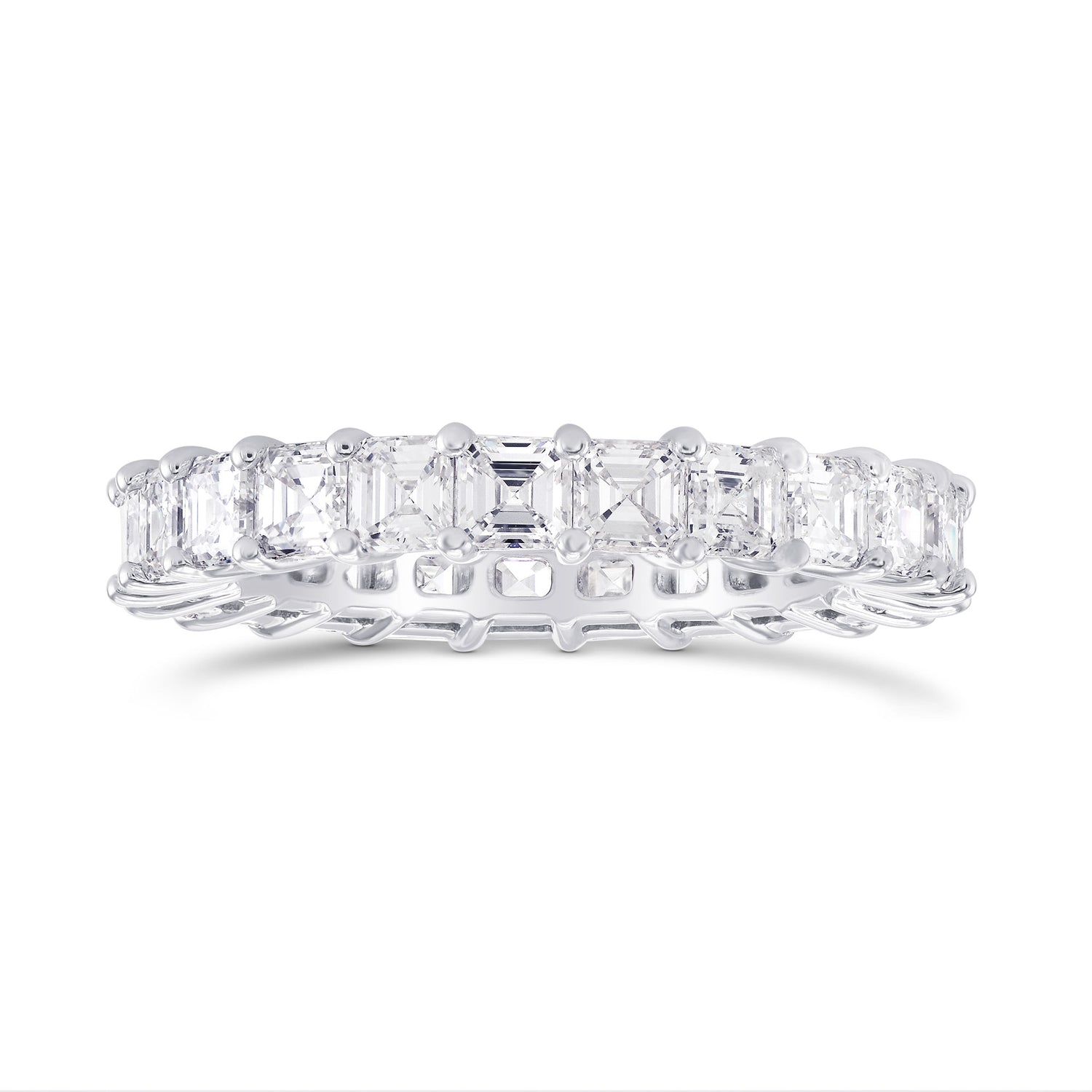 Asscher-cut Diamond Full Eternity Band Ring