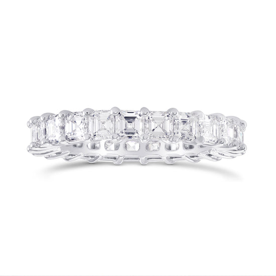Asscher-cut Diamond Full Eternity Band Ring