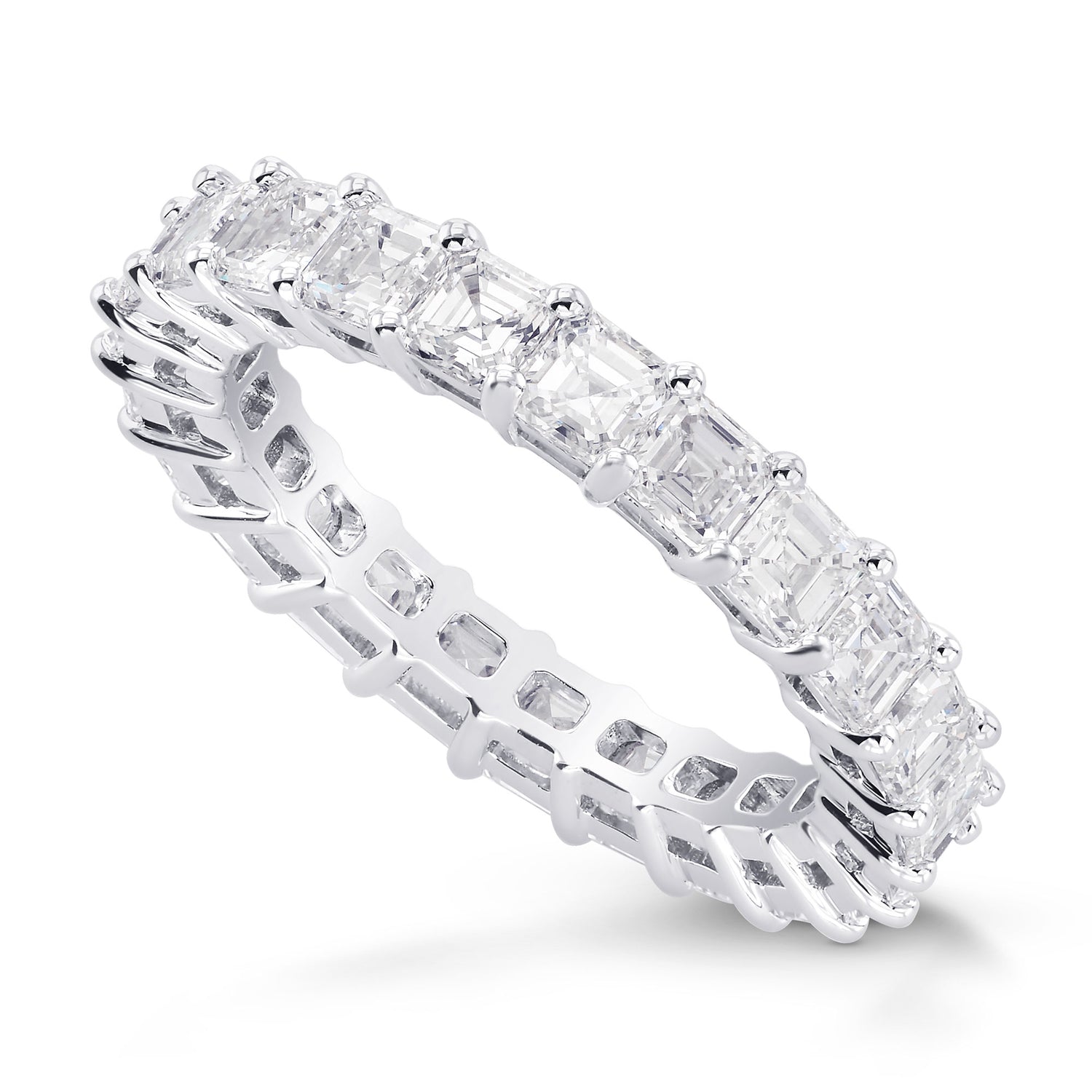 Asscher-cut Diamond Full Eternity Band Ring